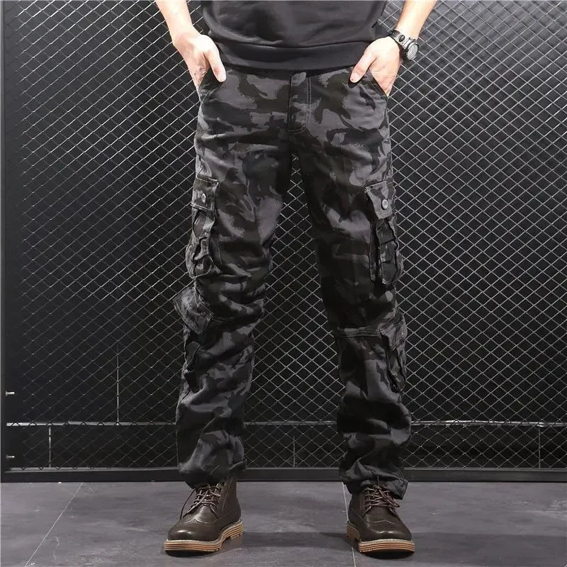 Baggy Trousers Man Camo Camouflage Cargo Pants for Men Big Size Cheap Korean Style Y2k Vintage Casual Techwear Long Luxury Loose