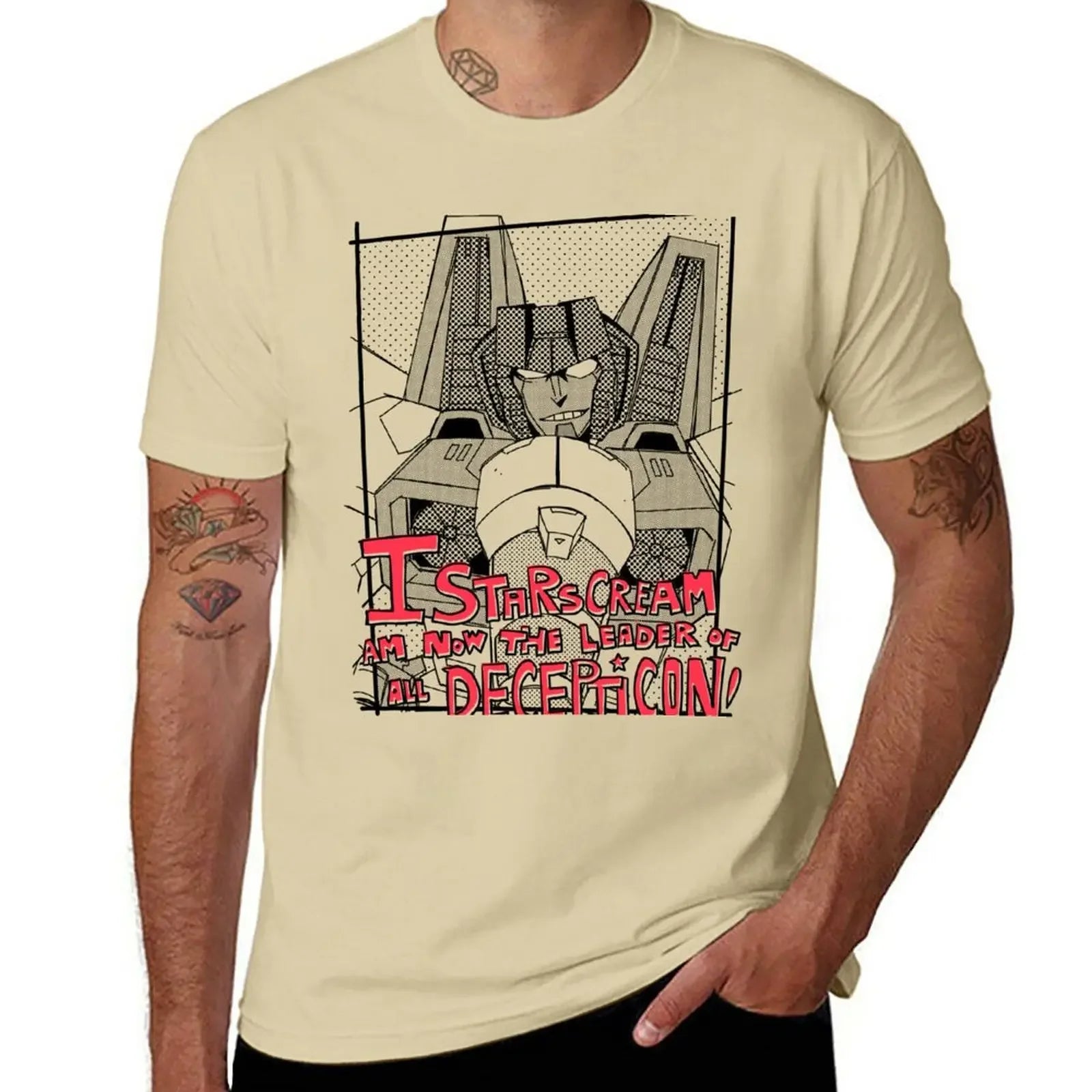 New Starscream's pride T-Shirt aesthetic clothes anime clothes T-shirt short tees Men's cotton t-shirt