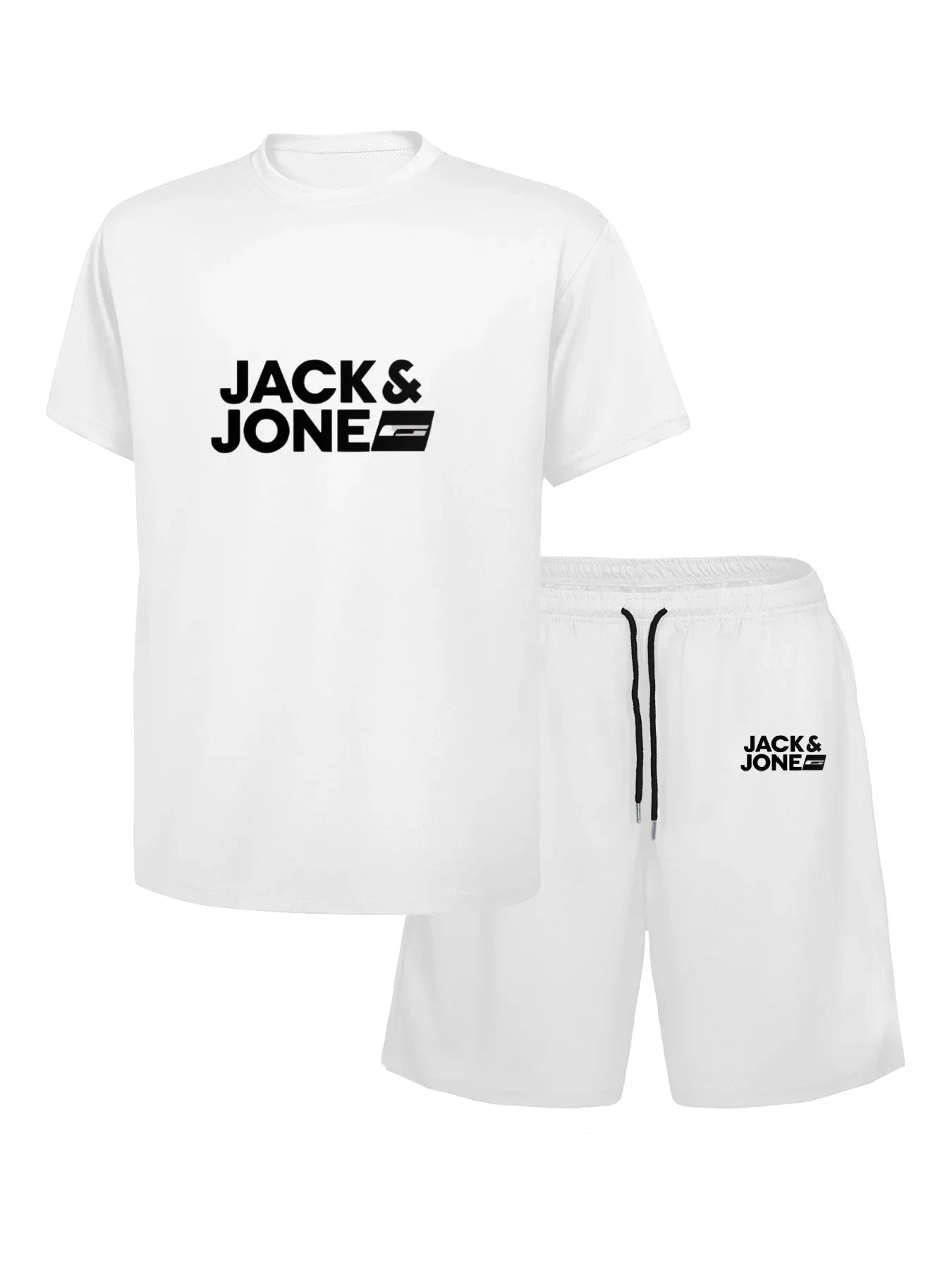 New fashionable summer sports suit for men, casual fitness, jogging, basketball, fashionable short sleeved T-shirt+shorts 2 sets