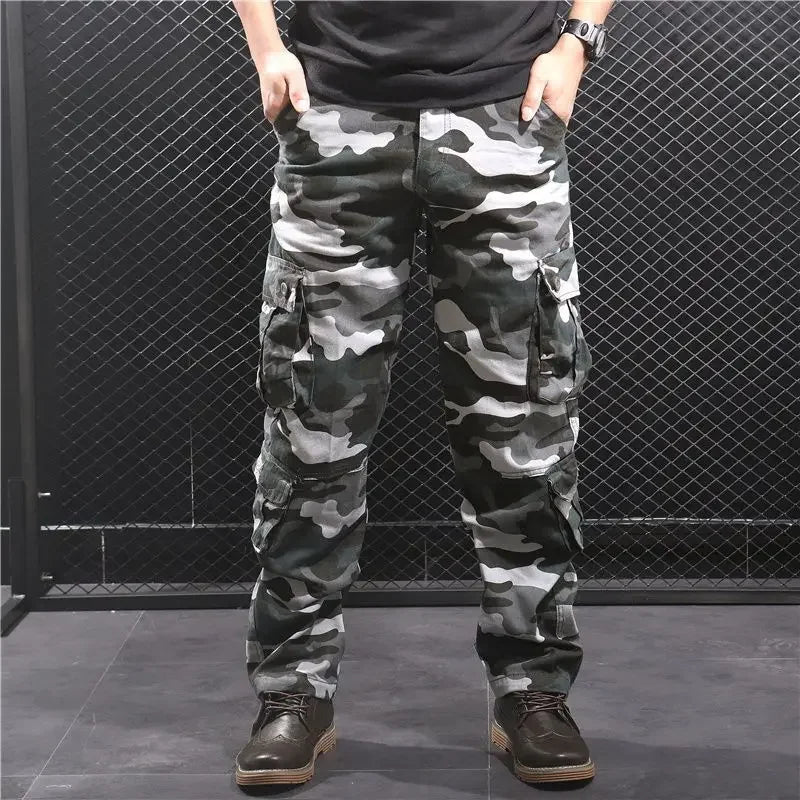 Baggy Trousers Man Camo Camouflage Cargo Pants for Men Big Size Cheap Korean Style Y2k Vintage Casual Techwear Long Luxury Loose