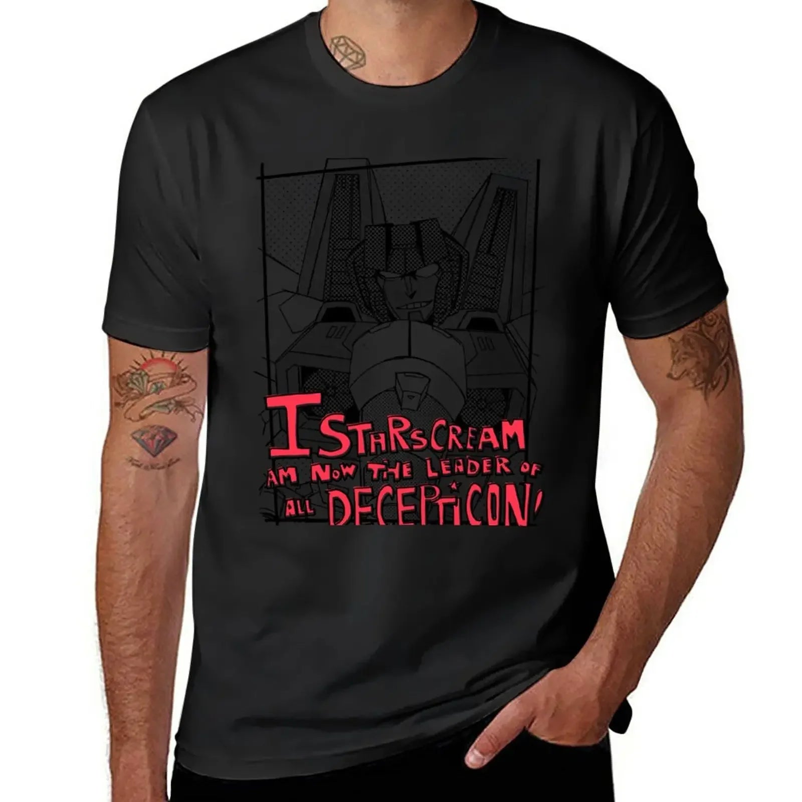 New Starscream's pride T-Shirt aesthetic clothes anime clothes T-shirt short tees Men's cotton t-shirt