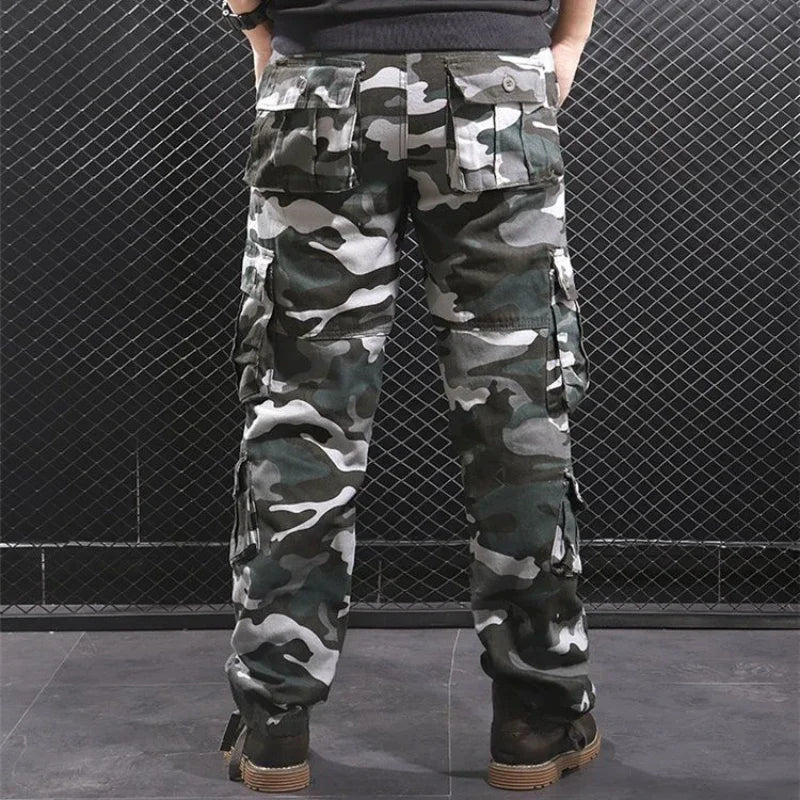 Baggy Trousers Man Camo Camouflage Cargo Pants for Men Big Size Cheap Korean Style Y2k Vintage Casual Techwear Long Luxury Loose
