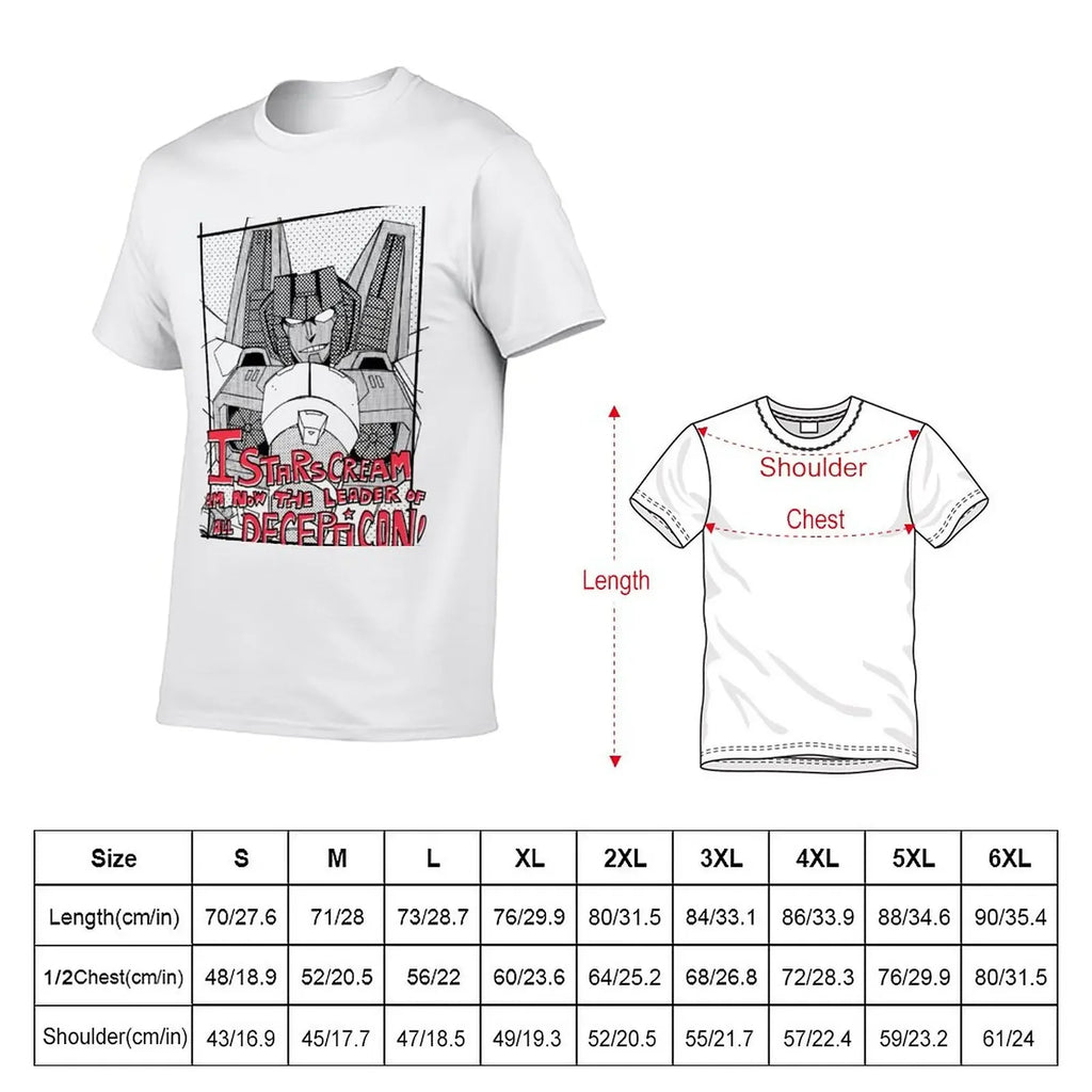 New Starscream's pride T-Shirt aesthetic clothes anime clothes T-shirt short tees Men's cotton t-shirt