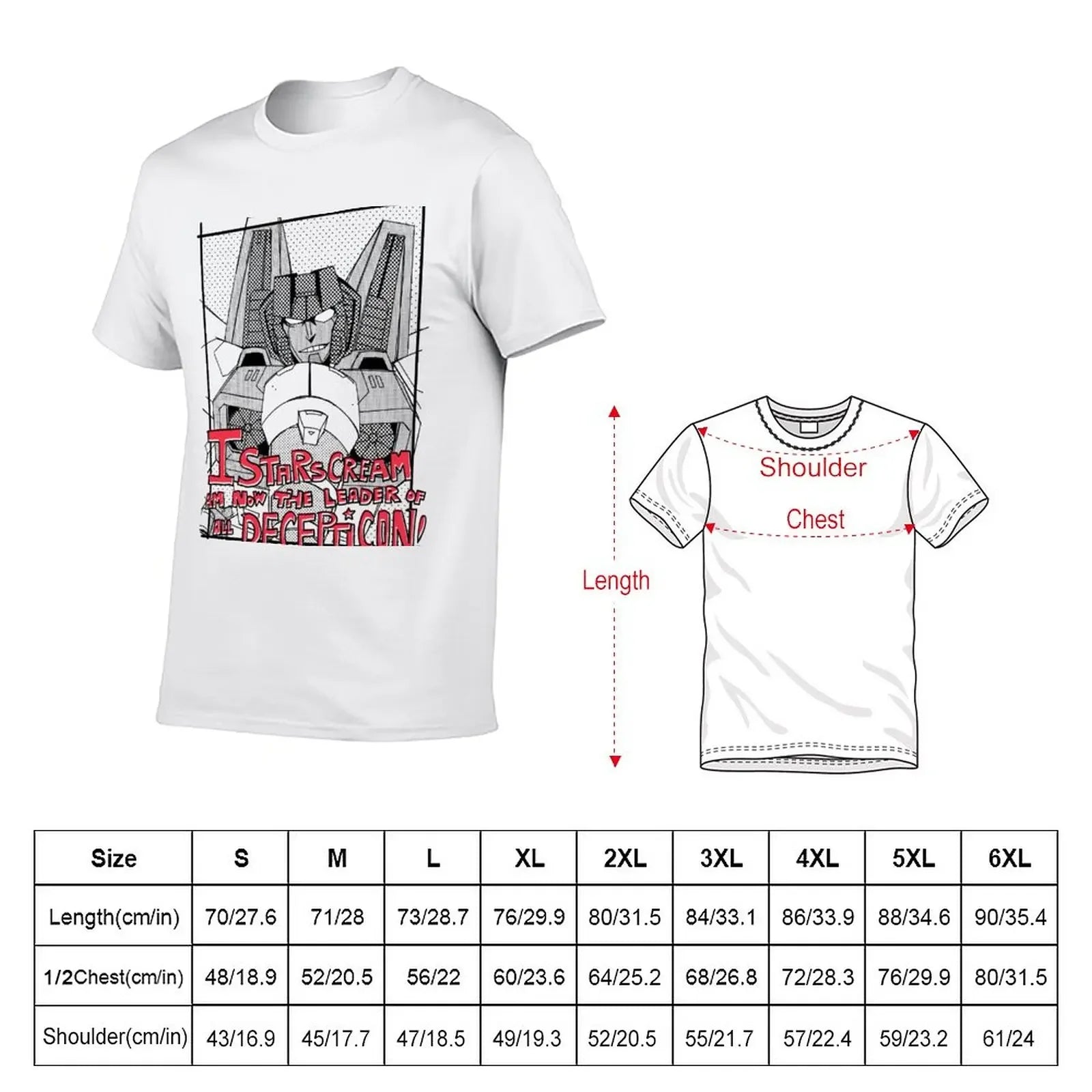 New Starscream's pride T-Shirt aesthetic clothes anime clothes T-shirt short tees Men's cotton t-shirt