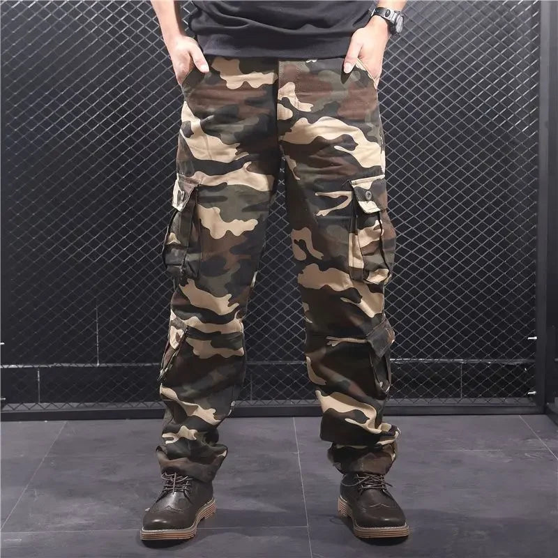 Baggy Trousers Man Camo Camouflage Cargo Pants for Men Big Size Cheap Korean Style Y2k Vintage Casual Techwear Long Luxury Loose